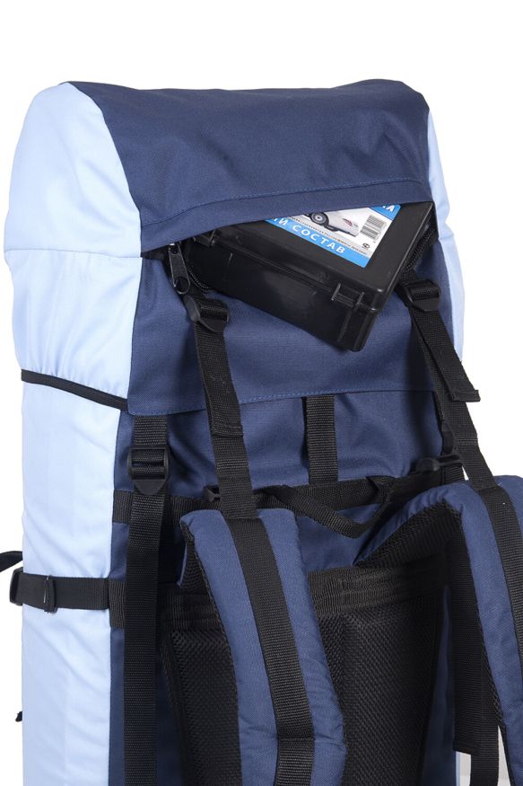 Рюкзак туристический Оптимал 4, синий-голубой, 70 л, ТАЙФ