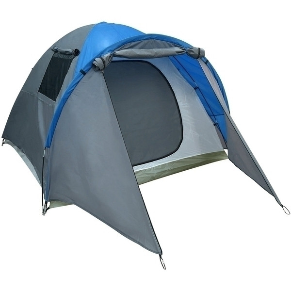 Палатка туристическая Кама-3 двухслойная, (100+215)*215*170 см, серо-синий