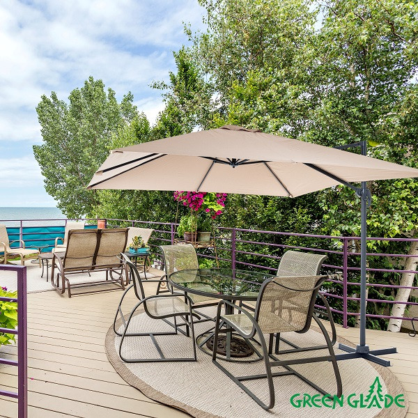 Зонт садовый 2003 светло-коричневый, Green Glade