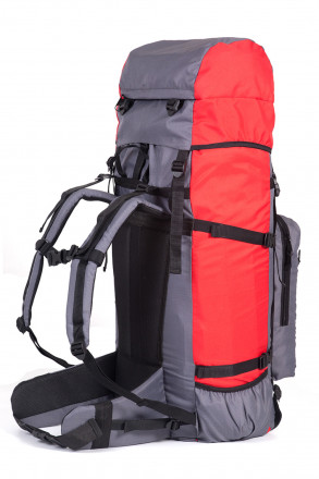 Рюкзак туристический Оптимал 2, серо-красный, 100 л, ТАЙФ