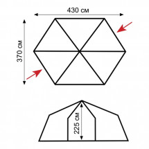 Палатка-шатер Mosquito blue, Tramp