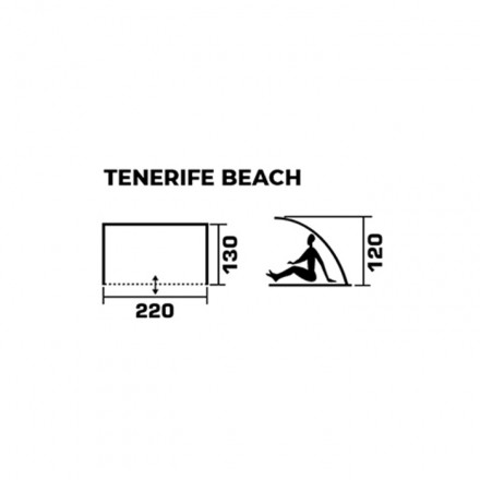 Палатка пляжная &quot;Tenerife Beach&quot;, синий/серый Jungle Camp