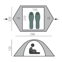 Палатка Cloud 2-местная, зеленая, Btrace
