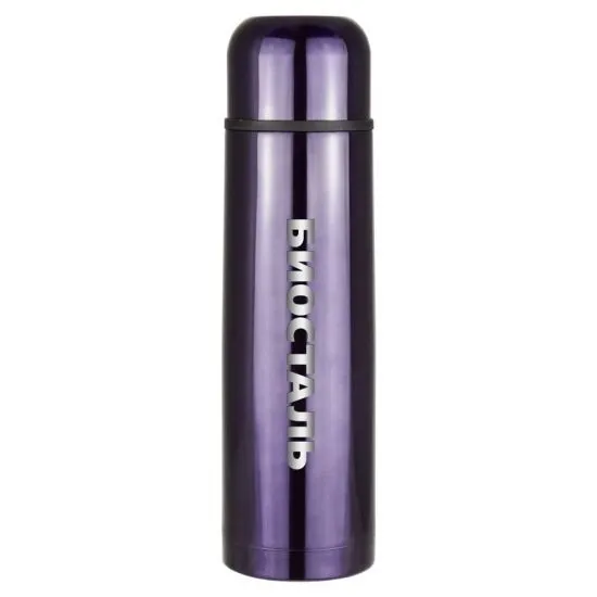 Термос Биосталь с узкой горловиной, цвет ночное небо, 1 л